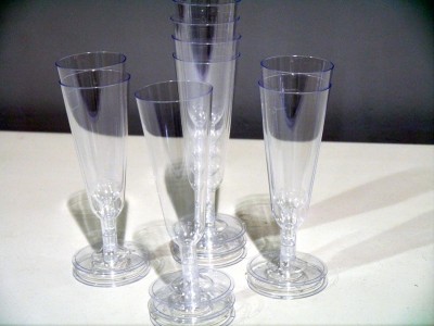 20 Plastik Sektkelche